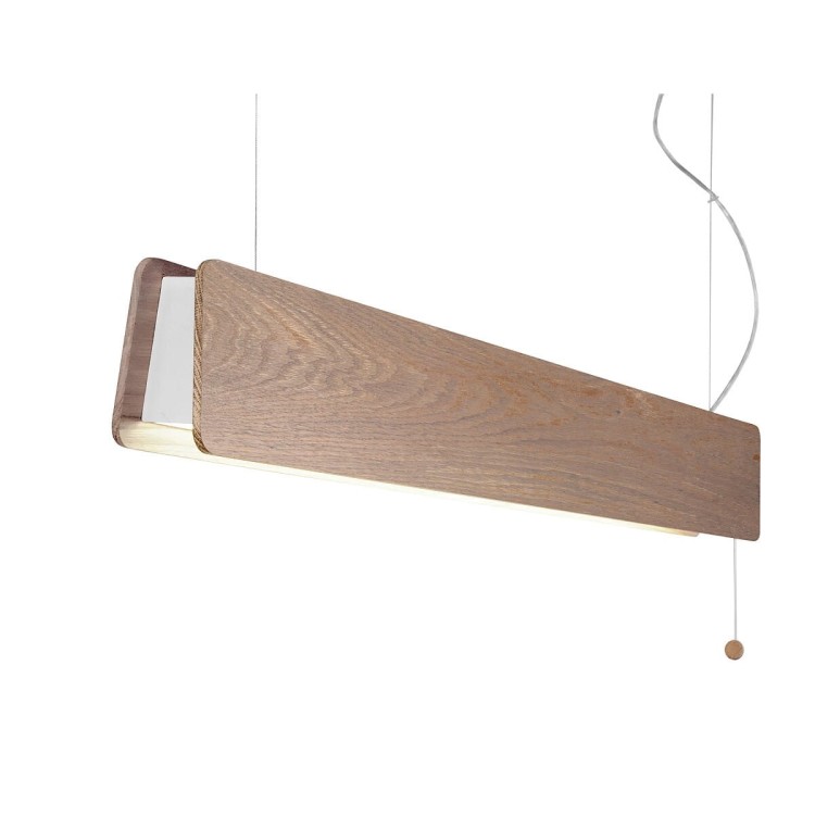 Lampa sufitowa regulowana Loft OSLO LED 90 ZWIS OAK 7520 NOWODVORSKI Lighting LED TUBE T8 nowoczesna oświetleniowa wisząca z włącznikiem drewniana drewno dąb metal biały biała Inspiracje Premium