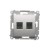 Gniazdo komputerowe RJ45 kategoria 5e + telefoniczne RJ12 Simon 54 D5T.01/43 Kontakt-Simon srebrny mat, metalizowany