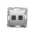 Gniazdo komputerowe RJ45 kategoria 5e + telefoniczne RJ12 Simon 54 D5T.01/43 Kontakt-Simon srebrny mat, metalizowany