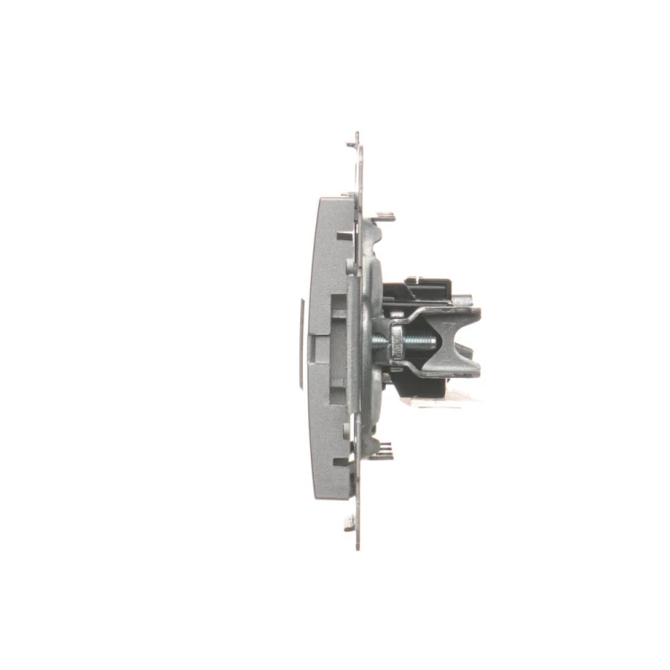 Gniazdo komputerowe RJ45 kategoria 5e + telefoniczne RJ12 Simon 54 D5T.01/43 Kontakt-Simon srebrny mat, metalizowany