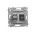 Gniazdo komputerowe RJ45 kategoria 5e + telefoniczne RJ12 Simon 54 D5T.01/43 Kontakt-Simon srebrny mat, metalizowany