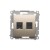 Gniazdo komputerowe RJ45 kategoria 5e + telefoniczne RJ12 Simon 54 D5T.01/44 Kontakt-Simon złoty mat, metalizowany