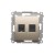 Gniazdo komputerowe RJ45 kategoria 5e + telefoniczne RJ12 Simon 54 D5T.01/44 Kontakt-Simon złoty mat, metalizowany
