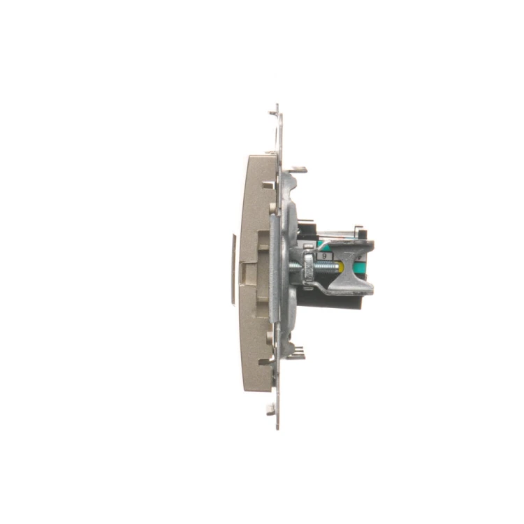 Gniazdo komputerowe RJ45 kategoria 5e + telefoniczne RJ12 Simon 54 D5T.01/44 Kontakt-Simon złoty mat, metalizowany