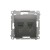 Gniazdo komputerowe RJ45 kategoria 5e + telefoniczne RJ12 Simon 54 D5T.01/48 Kontakt-Simon antracyt, metalizowany