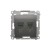 Gniazdo komputerowe RJ45 kategoria 5e + telefoniczne RJ12 Simon 54 D5T.01/48 Kontakt-Simon antracyt, metalizowany