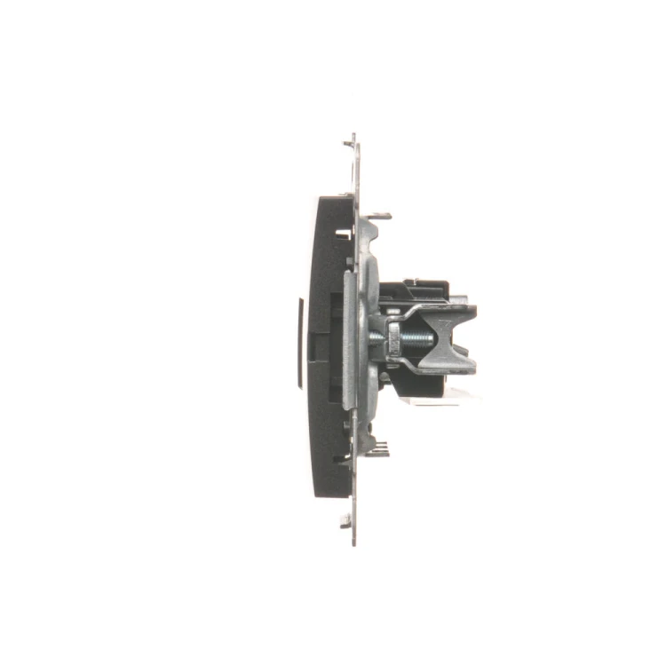 Gniazdo komputerowe RJ45 kategoria 5e + telefoniczne RJ12 Simon 54 D5T.01/48 Kontakt-Simon antracyt, metalizowany