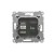 Gniazdo komputerowe RJ45 kategoria 5e + telefoniczne RJ12 Simon 54 D5T.01/48 Kontakt-Simon antracyt, metalizowany
