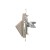 Pokrywa gniazd teleinformatycznych na Keystone skośna pojedyncza z polem opisowym Simon 54 DKP1S.01/44 Kontakt-Simon złoty mat, metalizowany