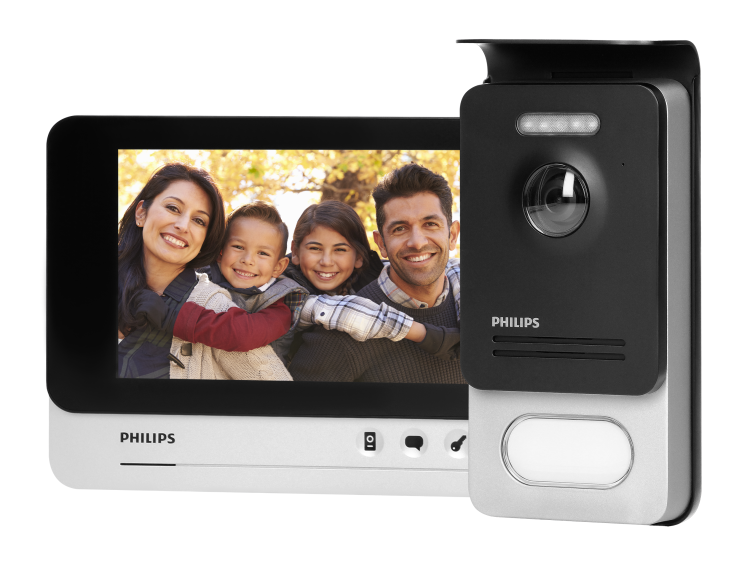 Zestaw wideodomofonowy 7" komplet WelcomeEye Comfort 531119 Philips DES 9500 VDP/29 wideodomofon LCD dzwonek przewodowy bezsłuchawkowy sterowanie furtką i bramą