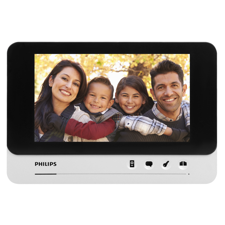 Zestaw wideodomofonowy 7" komplet WelcomeEye Comfort 531119 Philips DES 9500 VDP/29 wideodomofon LCD dzwonek przewodowy bezsłuchawkowy sterowanie furtką i bramą