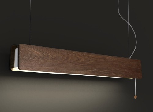 Lampa sufitowa regulowana Loft OSLO LED 90 ZWIS SMOKED OAK 7522 NOWODVORSKI Lighting LED TUBE T8 nowoczesna oświetleniowa wisząca z włącznikiem drewniana drewno dąb metal biały biała Inspiracje Premium