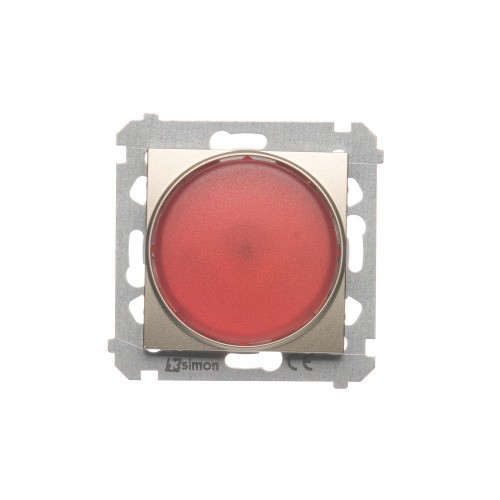 Sygnalizator świetlny LED - światło czerwone Simon 54 DSS2.01/44 Kontakt-Simon złoty mat, metalizowany