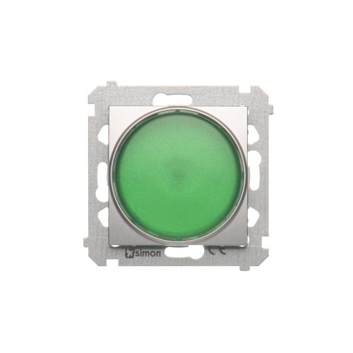 Sygnalizator świetlny LED - światło zielone Simon 54 DSS3.01/43 Kontakt-Simon srebrny mat, metalizowany