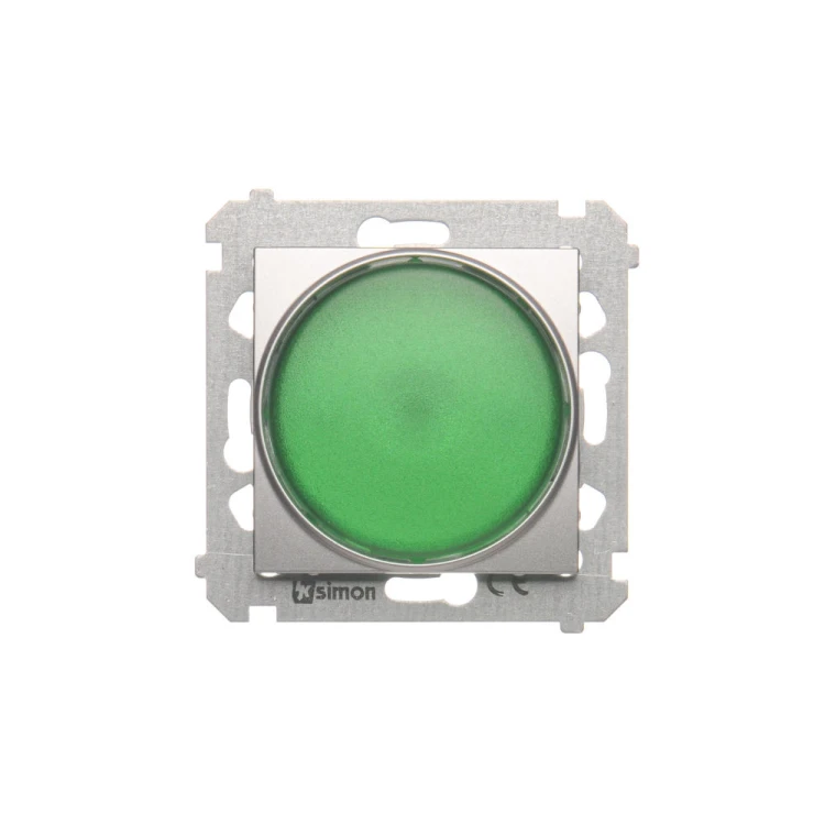 Sygnalizator świetlny LED - światło zielone Simon 54 DSS3.01/43 Kontakt-Simon srebrny mat, metalizowany