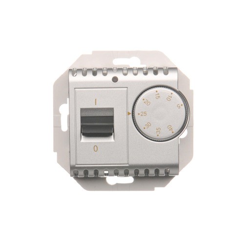 Regulator temperatury z czujnikiem wewnętrznym Simon 54 DRT10W.02/43 Kontakt-Simon srebrny mat, metalizowany