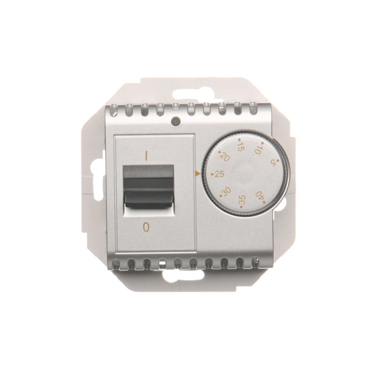 Regulator temperatury z czujnikiem wewnętrznym Simon 54 DRT10W.02/43 Kontakt-Simon srebrny mat, metalizowany