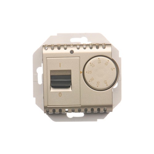 Regulator temperatury z czujnikiem wewnętrznym Simon 54 DRT10W.02/44 Kontakt-Simon złoty mat, metalizowany
