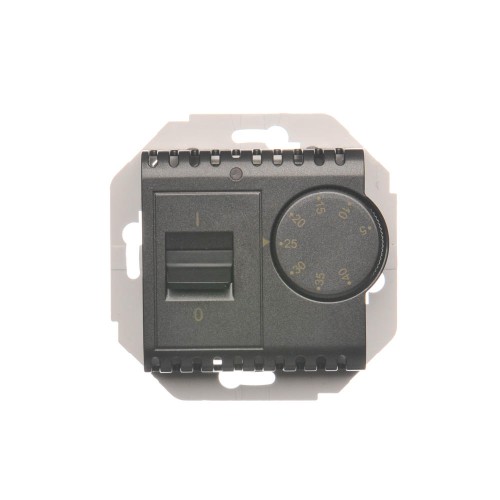 Regulator temperatury z czujnikiem wewnętrznym Simon 54 DRT10W.02/48 Kontakt-Simon antracyt, metalizowany