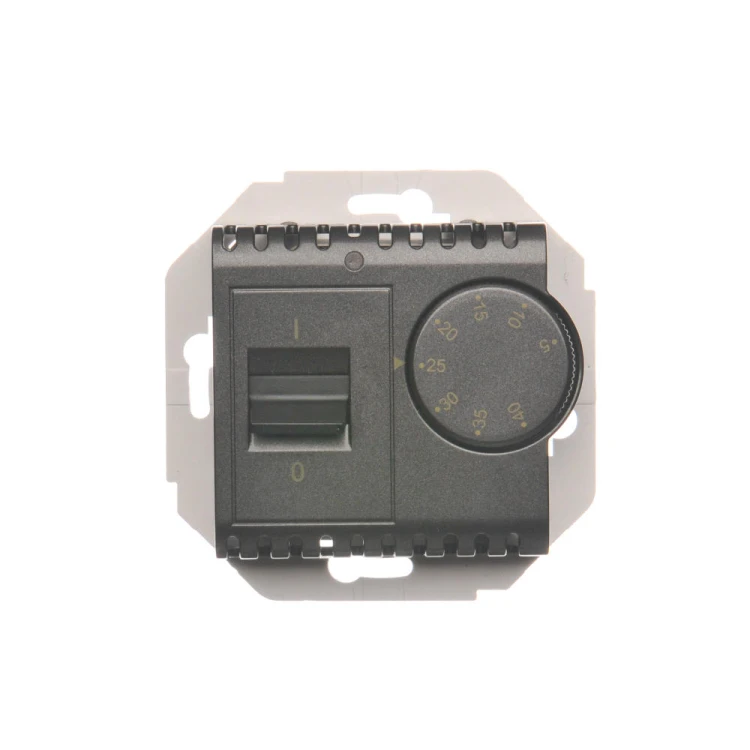 Regulator temperatury z czujnikiem wewnętrznym Simon 54 DRT10W.02/48 Kontakt-Simon antracyt, metalizowany