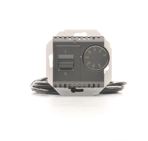 Regulator temperatury z czujnikiem zewnętrznym Simon 54 DRT10Z.02/48 Kontakt-Simon antracyt, metalizowany
