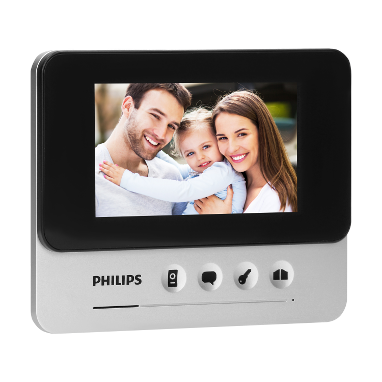 Zestaw wideodomofonowy 4,3" komplet WelcomeEye Compact 531104 Philips DES 9300 VDP/29 wideodomofon LCD dzwonek przewodowy bezsłuchawkowy sterowanie furtką i bramą