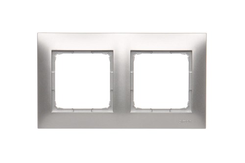 Ramka 2- krotna Simon 54 Premium DR2/43 Kontakt-Simon srebrny mat, metalizowany