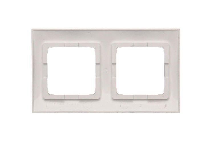 Ramka 2- krotna Simon 54 Premium DR2/43 Kontakt-Simon srebrny mat, metalizowany