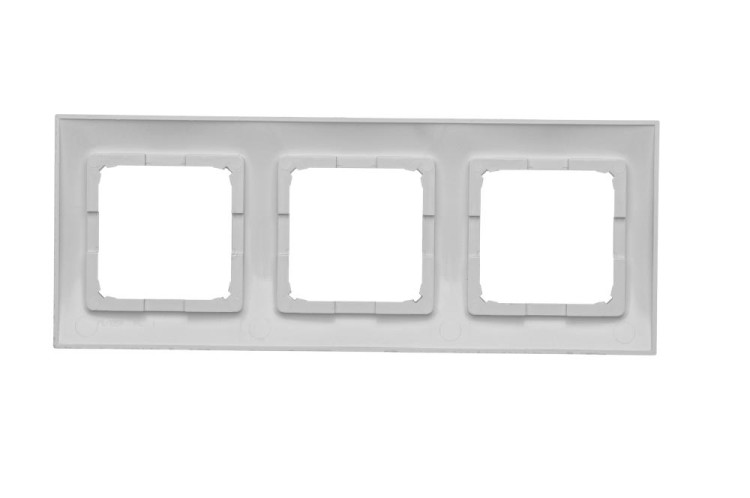 Ramka 3- krotna Simon 54 Premium DR3/43 Kontakt-Simon srebrny mat, metalizowany