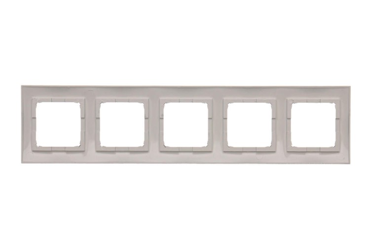 Ramka 5- krotna Simon 54 Premium DR5/43 Kontakt-Simon srebrny mat, metalizowany