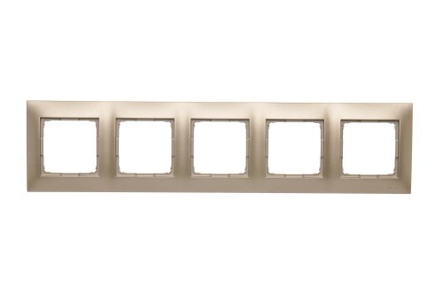 Ramka 5- krotna do puszek karton-gips Simon 54 Premium DRK5/44 Kontakt-Simon złoty mat, metalizowany
