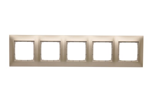Ramka 5- krotna do puszek karton-gips Simon 54 Premium DRK5/44 Kontakt-Simon złoty mat, metalizowany