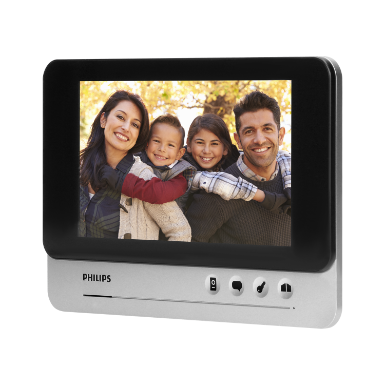 Monitor Philips WelcomeEye AddComfort 531135 Philips DES 9500 DDE/29 do rozbudowy zestawów z serii WelcomeEye Comfort 7" ekran wideodomofon LCD dzwonek przewodowy bezsłuchawkowy sterowanie furtką i bramą