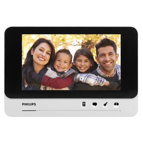 Monitor Philips WelcomeEye AddComfort 531135 Philips DES 9500 DDE/29 do rozbudowy zestawów z serii WelcomeEye Comfort 7" ekran wideodomofon LCD dzwonek przewodowy bezsłuchawkowy sterowanie furtką i bramą