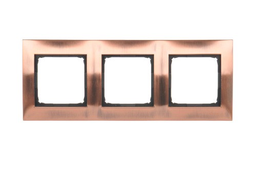 Ramka 3- krotna metalowa Simon 54 Premium DR3/36 Kontakt-Simon miedź rustykalna, metal