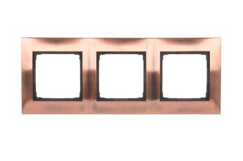 Ramka 3- krotna metalowa Simon 54 Premium DR3/36 Kontakt-Simon miedź rustykalna, metal