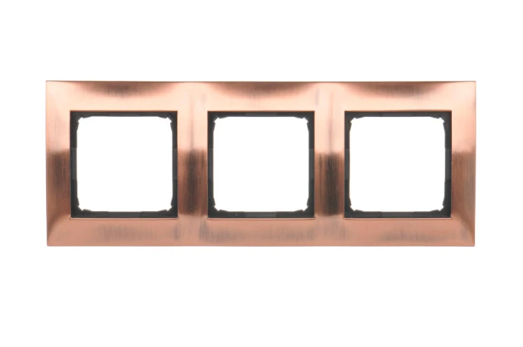 Ramka 3- krotna metalowa Simon 54 Premium DR3/36 Kontakt-Simon miedź rustykalna, metal