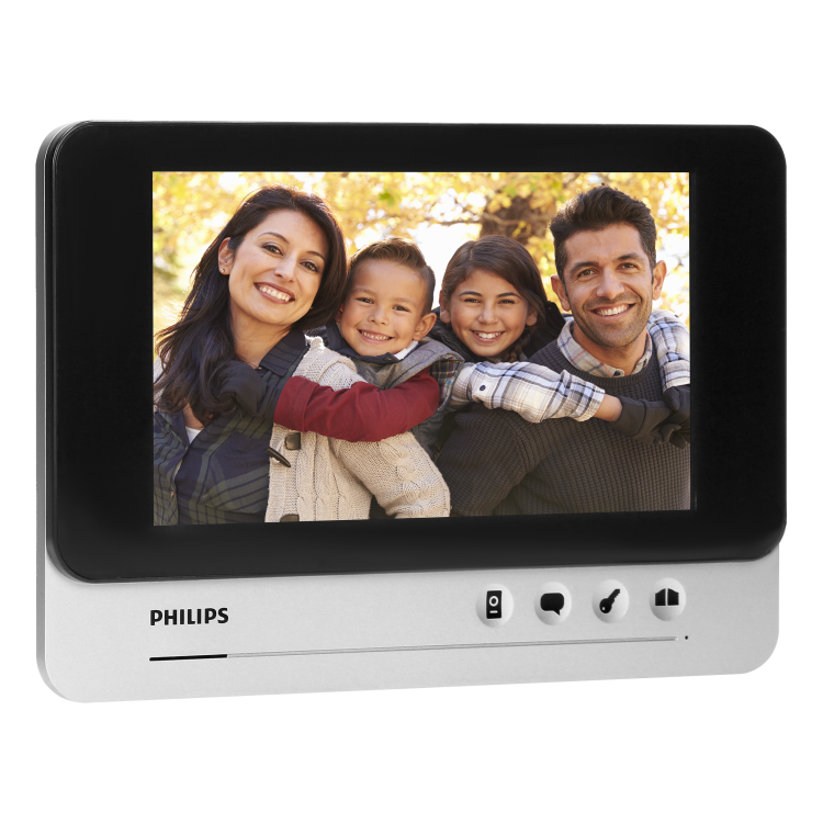 Monitor Philips WelcomeEye AddComfort 531135 Philips DES 9500 DDE/29 do rozbudowy zestawów z serii WelcomeEye Comfort 7" ekran wideodomofon LCD dzwonek przewodowy bezsłuchawkowy sterowanie furtką i bramą