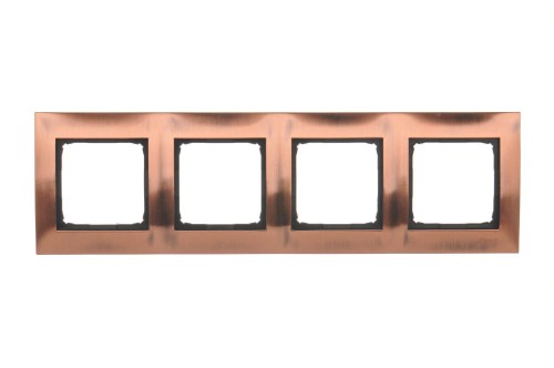 Ramka 4- krotna metalowa Simon 54 Premium DR4/36 Kontakt-Simon miedź rustykalna, metal