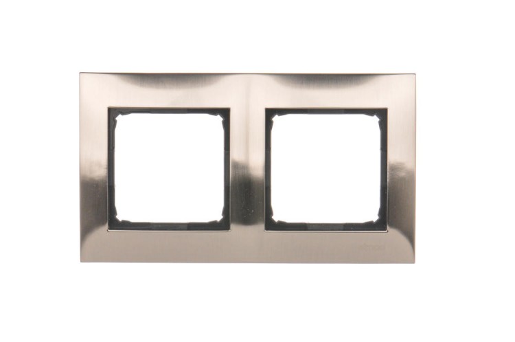 Ramka 2- krotna metalowa Simon 54 Premium DR2/61 Kontakt-Simon inox, metal
