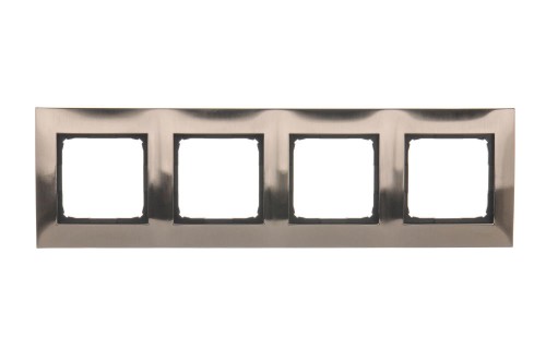 Ramka 4- krotna metalowa Simon 54 Premium DR4/61 Kontakt-Simon inox, metal