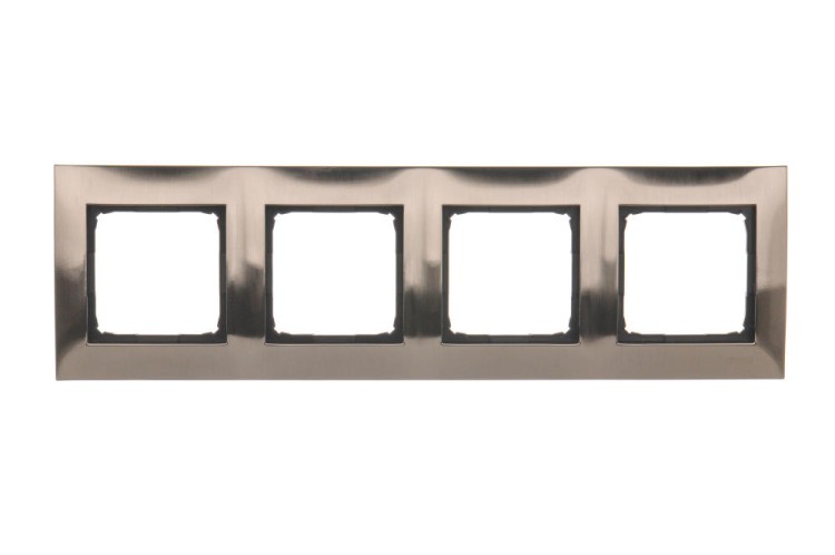 Ramka 4- krotna metalowa Simon 54 Premium DR4/61 Kontakt-Simon inox, metal