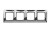 Ramka 4- krotna metalowa Simon 54 Premium DR4/63 Kontakt-Simon chrom, metal