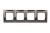 Ramka 4- krotna metalowa Simon 54 Premium DR4/67 Kontakt-Simon ciemna stal, metal
