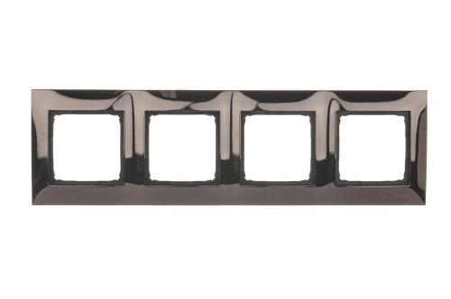 Ramka 4- krotna metalowa Simon 54 Premium DR4/67 Kontakt-Simon ciemna stal, metal