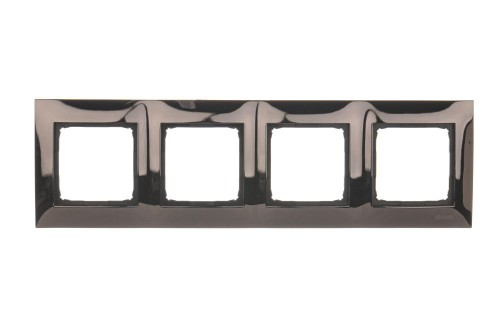 Ramka 4- krotna metalowa Simon 54 Premium DR4/67 Kontakt-Simon ciemna stal, metal