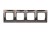 Ramka 4- krotna metalowa Simon 54 Premium DR4/67 Kontakt-Simon ciemna stal, metal