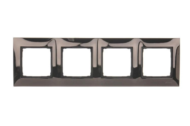 Ramka 4- krotna metalowa Simon 54 Premium DR4/67 Kontakt-Simon ciemna stal, metal