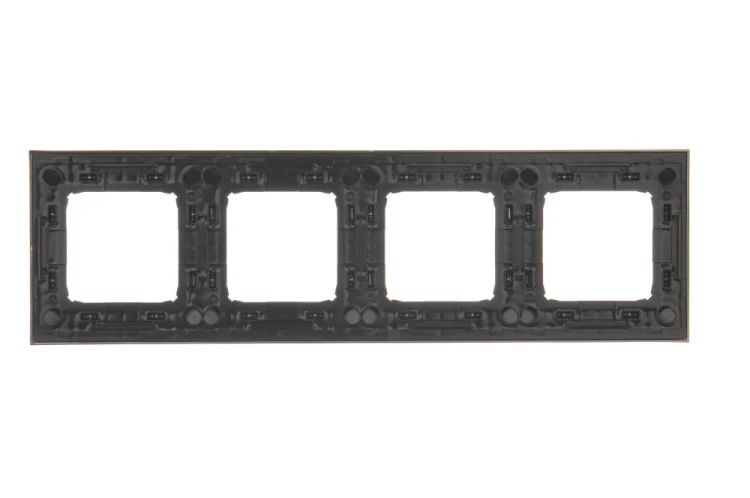 Ramka 4- krotna metalowa Simon 54 Premium DR4/67 Kontakt-Simon ciemna stal, metal