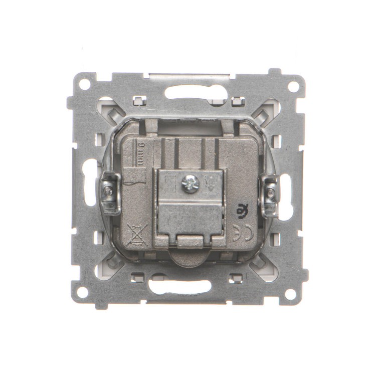 Gniazdo antenowe R-TV końcowe separowane Simon 55 TAK.01/143 Kontakt-Simon aluminium mat